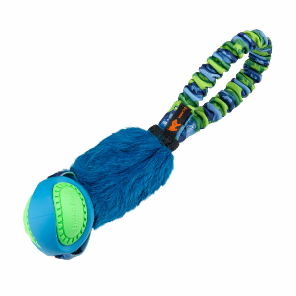 Tug-e-nuff Bungee kurz Kunstfell mit Ball – Bild 3